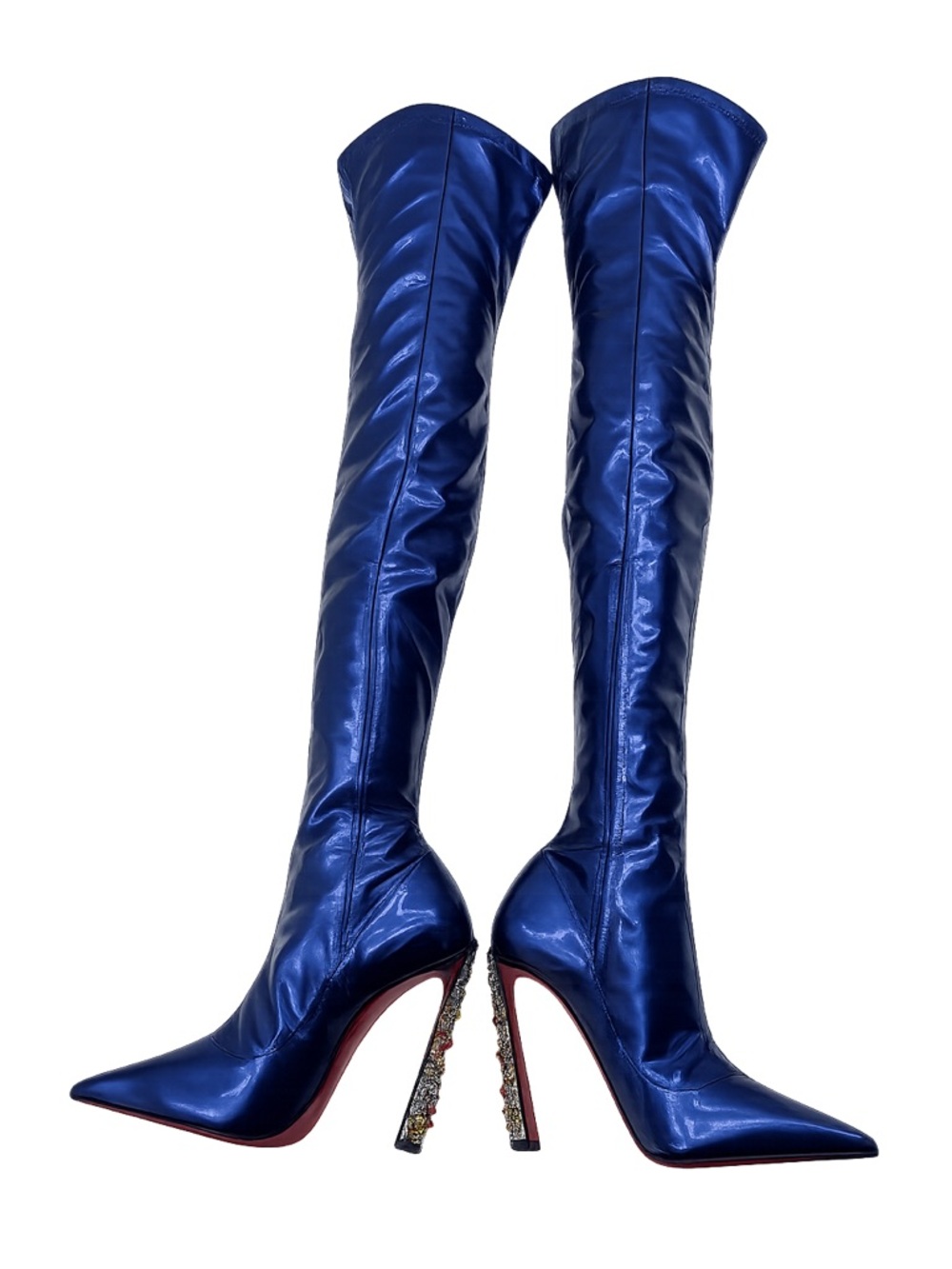 Christian Louboutin x Marvel Superhero Cosmic Alta Thigh High Boots EU 38.5 - Picture 10 of 11